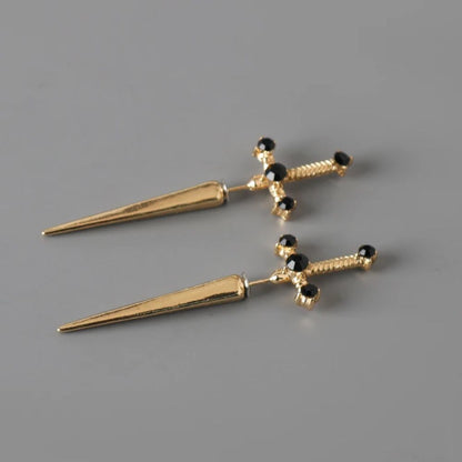 GOTHIC SWORD EARRINGS (PAIR)